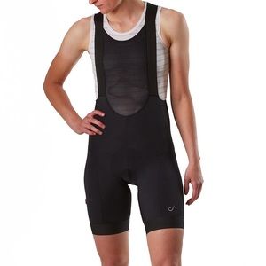 Velocio: Women’s Signature Fly Bib Shorts in Black.